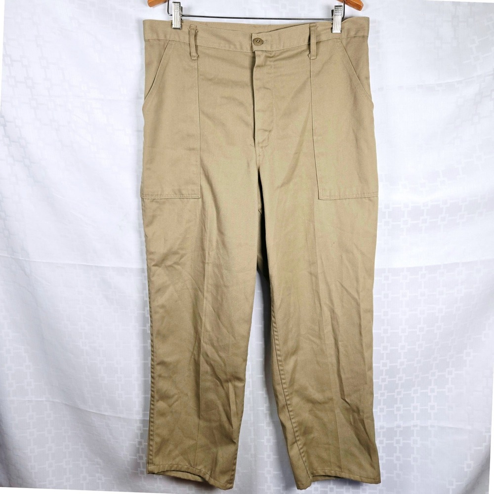 Vintage 50's Sweet-Orr Union Made  35x28 Men Tan USA Fatigue Utility Baker Pants